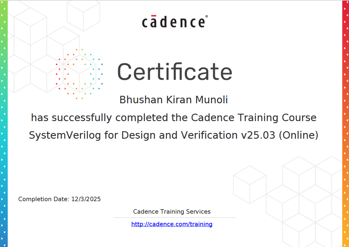System Verilog for Design and Verification